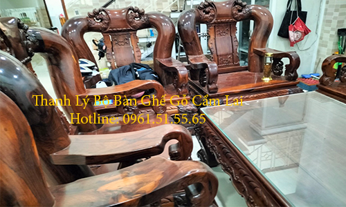 Thanh lý bộ bàn ghế gỗ cẩm lai
