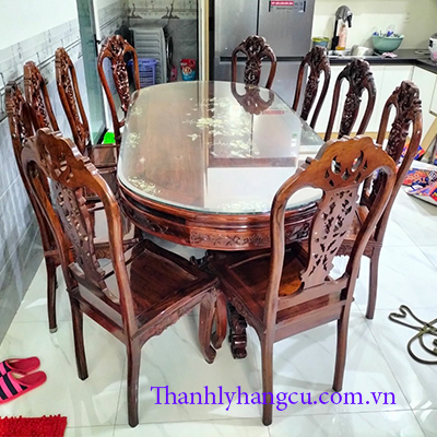 Bộ bàn ghế ăn gỗ cẩm lai