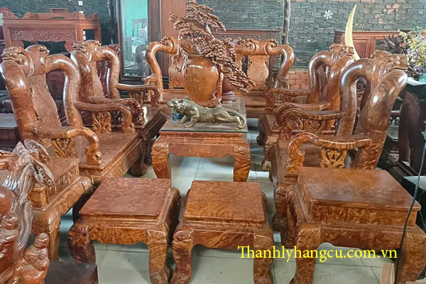 Bộ bàn ghế gỗ cũ