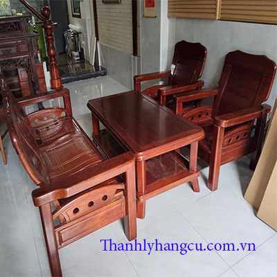 Bộ bàn ghế gỗ cũ